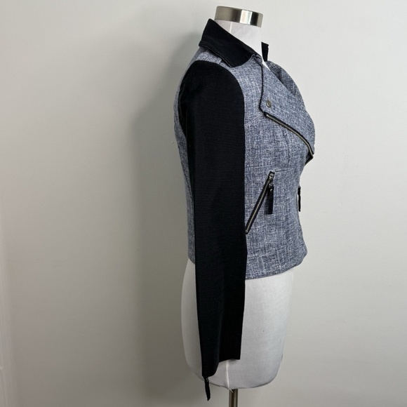 Burberry Blue Label Moto Jacket Blue Navy Blue Women's Size 38 US 6 - Picture 2 of 14